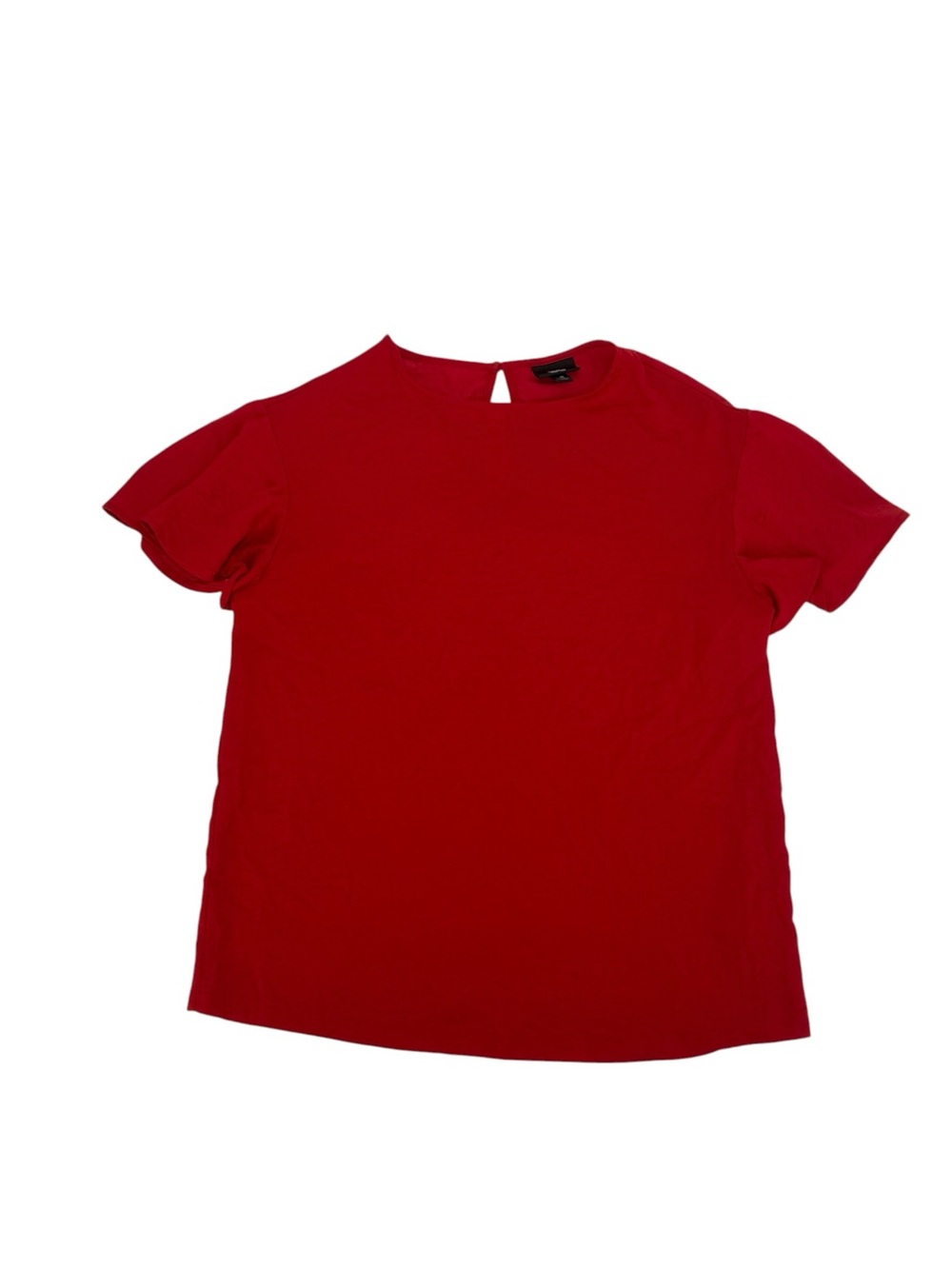 Mossimo Supply Co Red Short Flounce Sleeve Blouse Top Size Small Women’s